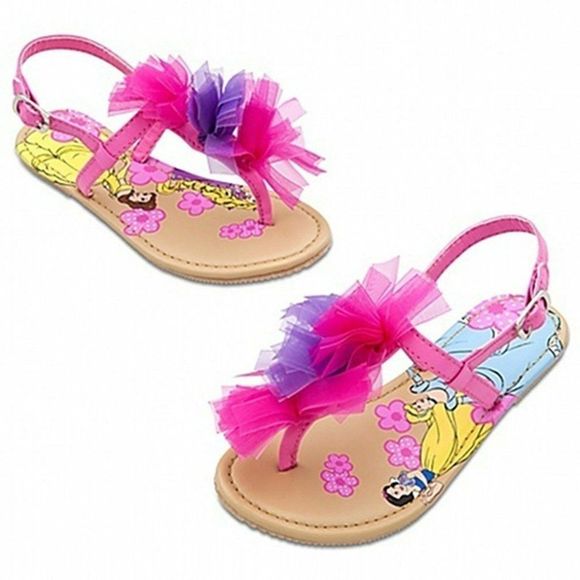 Disney Other - Disney Floral Princess Pink Sandals Youth Girls